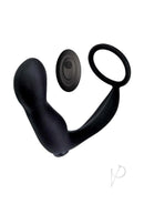 Ass-Sation Silicone Prostate Stimulator with Cock Ring Black for targeted stimulation and comfort in pleasure.