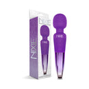 Nixie Rechargeable Wand Massager Purple Ombre Metallic in a petal-inspired design with shimmering metallic finish.