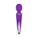 Nixie Rechargeable Wand Massager Purple Ombre Metallic in a lightweight, petal-inspired design with a shimmering finish.