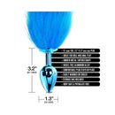 Nixie Metal Butt Plug With Ombre Tail Blue Metallic – Smooth metal tapered shape with fluffy blue ombre tail.