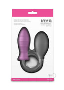Inya InflataPlay Silicone Inflatable Anal Plug Pink packaging featuring a purple and black inflatable butt plug.