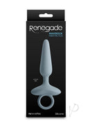 Renegade Maverick Rechargeable Silicone Anal Plug Gray in packaging, showcasing elegant design and functionality.