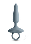Renegade Maverick Rechargeable Silicone Anal Plug Gray featuring a sleek design and body-safe silicone material.