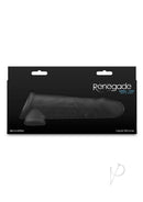 Renegade Annex Silicone Penis Extension Thin Black in packaging, designed for added sensation and comfort for couples.