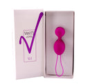 Vanity By Jopen VR1 Vibrating Duo Kegel Balls presented in elegant packaging, showcasing luxury design and functionality.