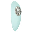 Jopen Pave Grace Crystal Mini Massager in soft blue with sparkling crystal detailing for a luxurious sensation.