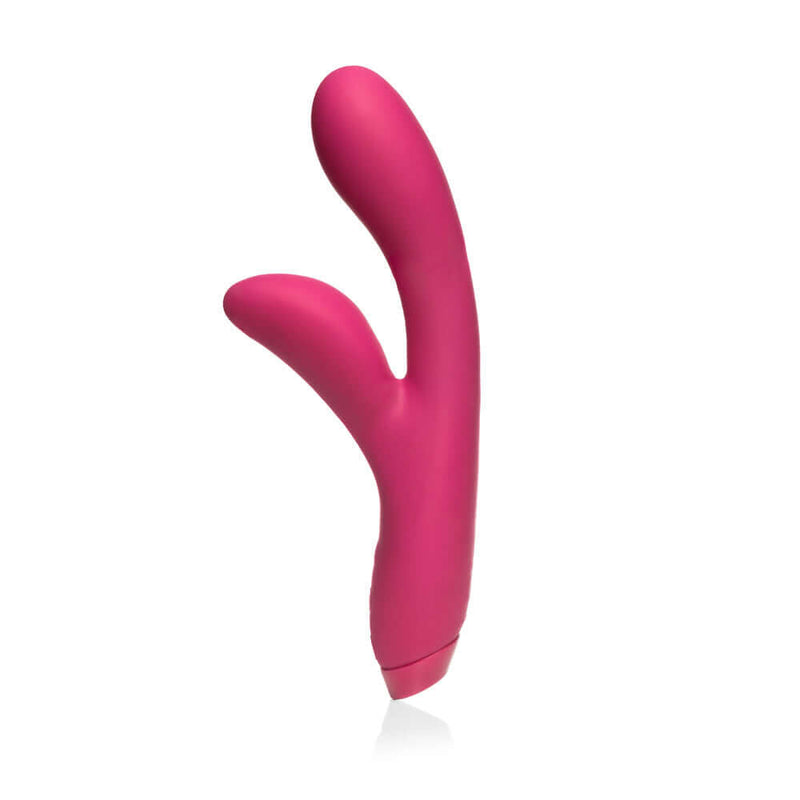 Je Joue Hera Rechargeable Silicone Rabbit Vibrator Fuchsia in vibrant pink color designed for dual stimulation.