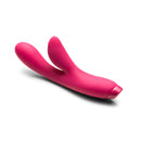 Je Joue Hera Rechargeable Silicone Rabbit Vibrator Fuchsia in a sleek pink design, ideal for dual-stimulation pleasure.