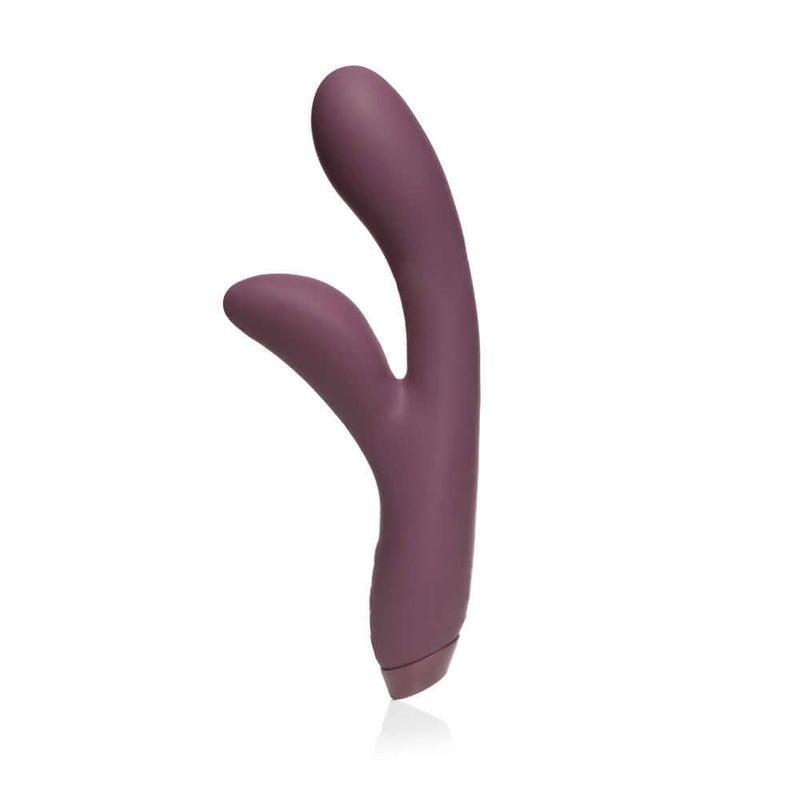 Je Joue Hera Rechargeable Silicone Rabbit Vibrator Purple on a white background showcasing its modern design.