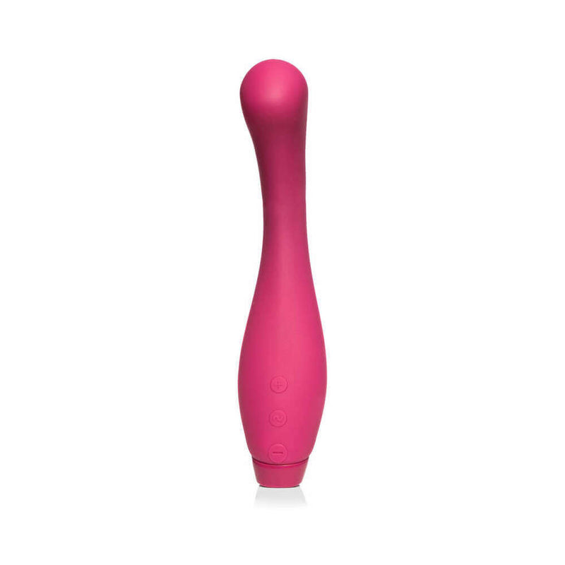 Je Joue Juno Rechargeable Silicone G-Spot Vibrator Fuchsia showcasing its sleek design and soft silicone texture.
