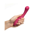 Je Joue Juno Rechargeable Silicone G-Spot Vibrator Fuchsia held in hand