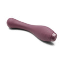Je Joue Juno Rechargeable Silicone G-Spot Vibrator Purple on a white background, showcasing its sleek design.