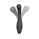 Je Joue Juno Flex Flexible Silicone G-Spot Vibrator Black displayed at different angles.