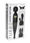 Pixey Powerful Turbo Wand Black packaging showcasing the powerful wired wand massager with two extra attachments.
