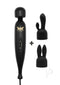 Pixey Powerful Turbo Wand Black with interchangeable attachments for versatile pleasure and relaxation.