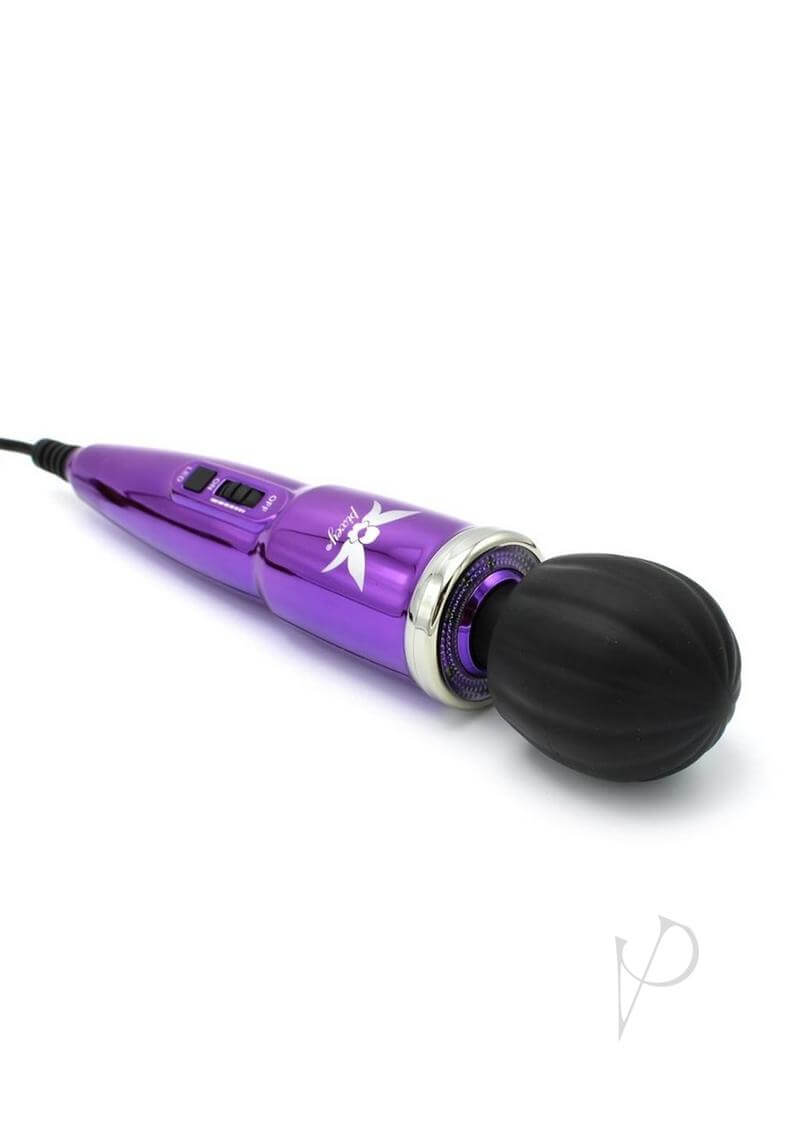 Pixey Silence Body Wand Violet Edition Purple on a white background showcasing its sleek design and black head.
