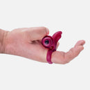 Screaming O You Turn Finger Vibrator Merlot placed on a hand for enhanced pleasure.