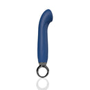 Screaming O Primo G-Spot Rechargeable Vibrator Blueberry side view showcasing sleek design and broad head for stimulation.