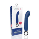 Screaming O Primo G-Spot Rechargeable Vibrator Blueberry with sleek design and packaging for enhanced pleasure.