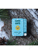 Flintts Mints Mouth Watering Oral Delights Snowy Pine tin on snowy pine branches.