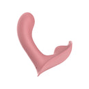 Luv Inc Pv71 Insertable Panty Vibrator Coral, featuring a curved design for G-spot stimulation and a whisper-quiet motor.