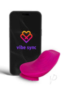 Nu Sensuelle Lyra App Compatible Panty Vibe Magenta with Vibe Sync app on smartphone.