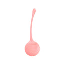 Luv Inc Kegel Balls Ribbed Silicone 2 Piece Set Light Pink - Soft ribbed silicone ball designed for pelvic floor training.