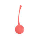 Luv Inc Kg88 Kegel Balls Ribbed Silicone 2 Piece Set Coral, a ribbed silicone kegel ball for pelvic floor training.