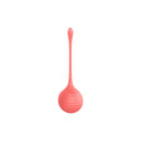 Luv Inc Kg88 Kegel Balls Ribbed Silicone 2 Piece Set Coral - ribbed silicone kegel ball for pelvic floor training.