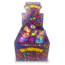 Little Genie Halloweenies Candy 100 Pack Display in a colorful point-of-purchase box with fun Halloween candy.