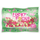 Lucky Fucks Penis and Shamrock Sour Candy 3 Oz Bag with colorful sour candies in playful shapes.