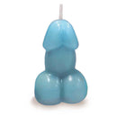 Eden's Vanilla Scented Penis Candles 12 Count Display blue penis candle shaped novelty item.