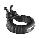 Forto F-24 Silicone Textured Vibrating Cockring Black for enhanced intimacy and pleasure with rumbling vibrations.