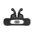 Forto F-24 Silicone Textured Vibrating Cockring Black with dual motors and textured silicone design for enhanced sensations.
