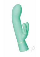 The Rabbit Company The Travel Rabbit Silicone Vibrator Aqua in mint green for dual stimulation pleasure.