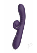 The Rabbit Company Rolling Rabbit Silicone Vibrator Purple, designed for dual action G-spot and external stimulation.