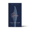 Deia The Feather Vibrating Tickler Silicone Blue packaging featuring sleek design and branding.