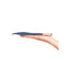 Deia The Feather Vibrating Tickler Silicone Blue held in hand, showcasing its sleek design and flexibility.