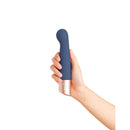 Deia The Couple G Spot and Bullet Massager Silicone Blue held in a hand for intimate pleasure.