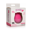 Curve Toys Gossip Cum Into Bloom Clitoral Stimulator Magenta packaging featuring a rose design.