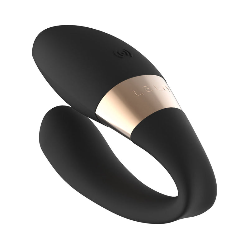 LELO TIANI DUO Dual Stimulation Couples Vibrator With Remote Black in sleek design with gold accents.