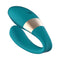 LELO TIANI DUO Dual Stimulation Couples Vibrator With Remote Blue in vibrant turquoise color.
