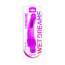 Wet Dreams Lean Machine Realistic Vibrator Magenta in packaging, designed for powerful and lifelike sensations.