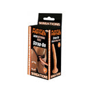 Skinsations Playful Partner 6 Inch Strap On Dildo Harness packaging featuring a lifelike design for confident play.
