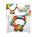 Hott Products Rainbow Boobie Candy Necklace packaging with colorful candies and bold design for celebrations.