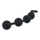 Nexus Excite Anal Beads Silicone Medium Black for intermediate users, sleek silicone design, five pleasure beads.