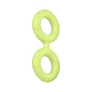 Forto F-81 Silicone Cock and Ball Double Ring Small Glow in a green glow tone, designed for supportive fit.