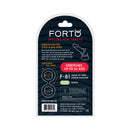 Forto F-81 Silicone Cock & Ball Double Ring Large Glow packaging showing usage instructions and product details.