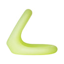 Forto F-22 Liquid Silicone Cock & Ball D-ring Small Glow in glow-in-the-dark green color, designed for comfort and support.