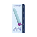FemmeFunn Densa Bullet Dual Density Slimline Vibrator Light Blue packaging displayed against a white background.